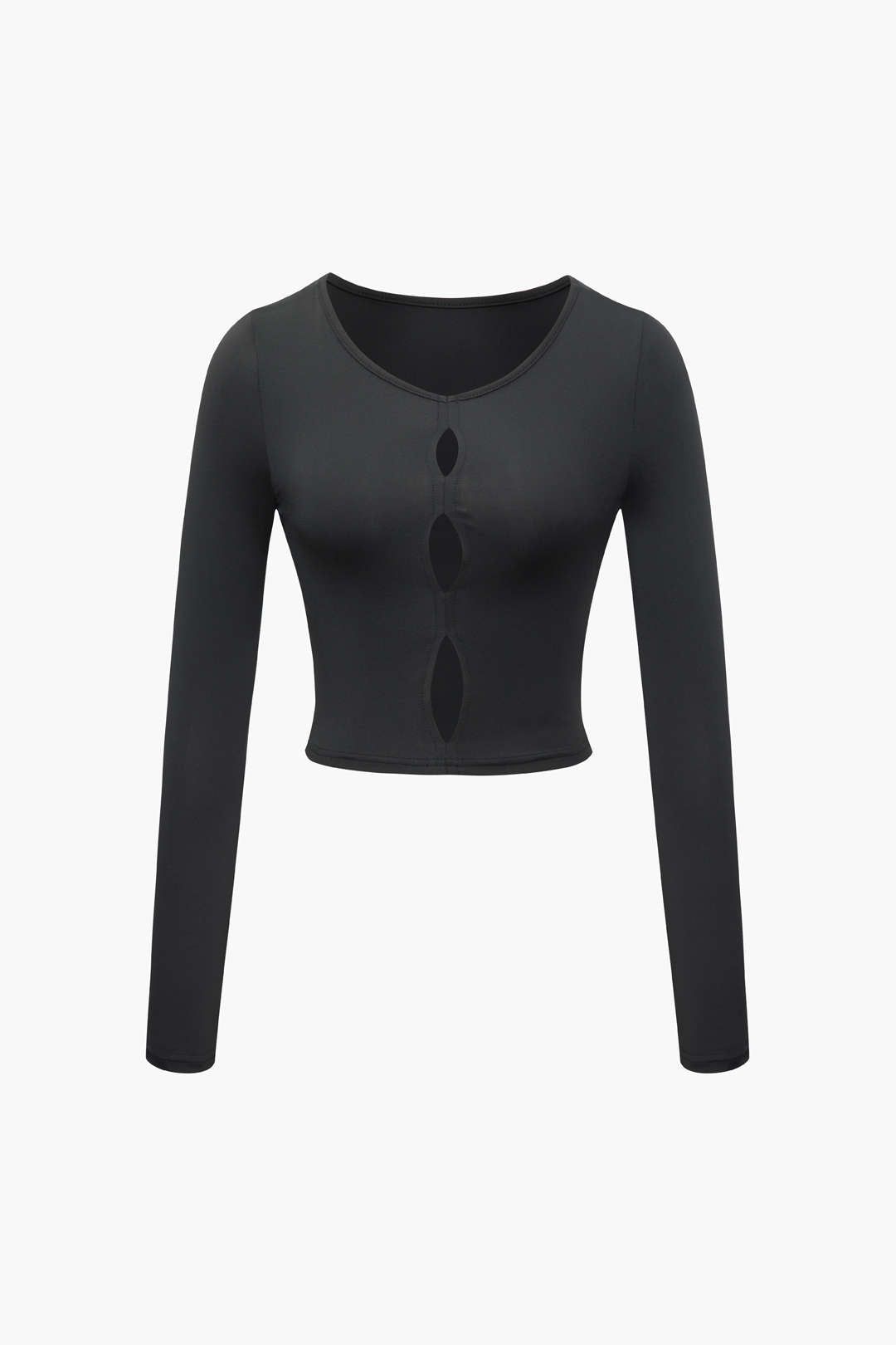 Solid Cut Out Front Long Sleeve Top sold by Micas product image thumbnail 2