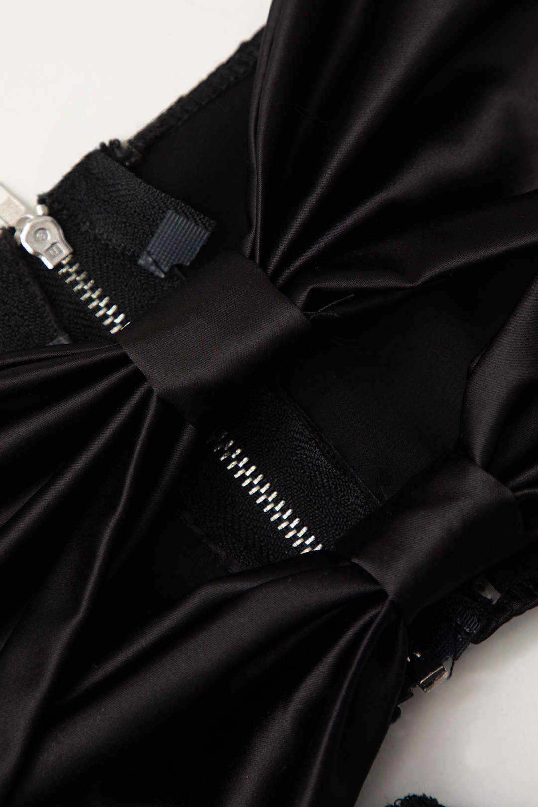 Knot Front Cut Out Satin Strapless Maxi Dress sold by Micas product image thumbnail 3