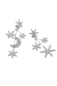 Star & Moon Crystal Drop Earrings sold by Micas