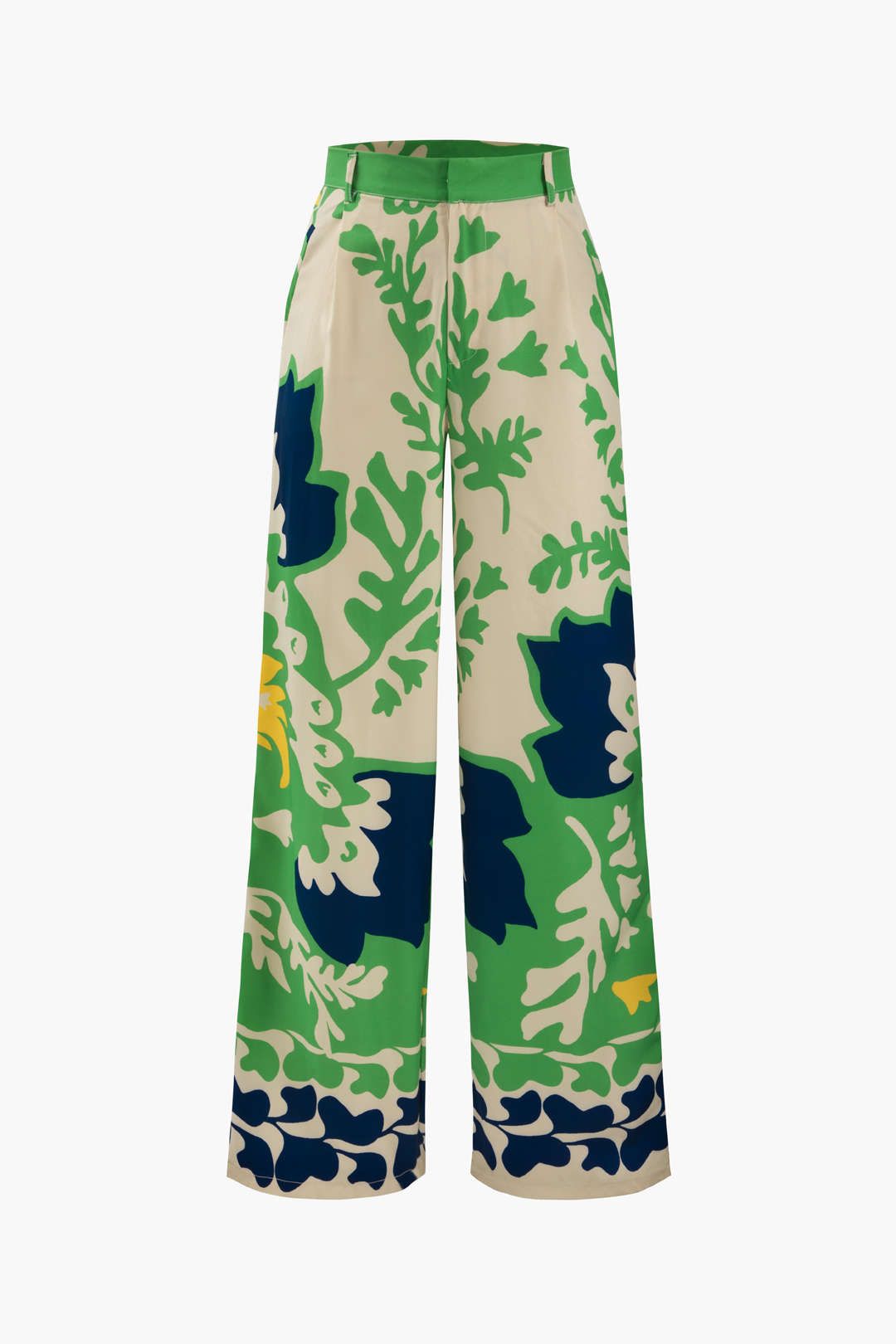 Leaves Print Full-length Pants sold by Micas