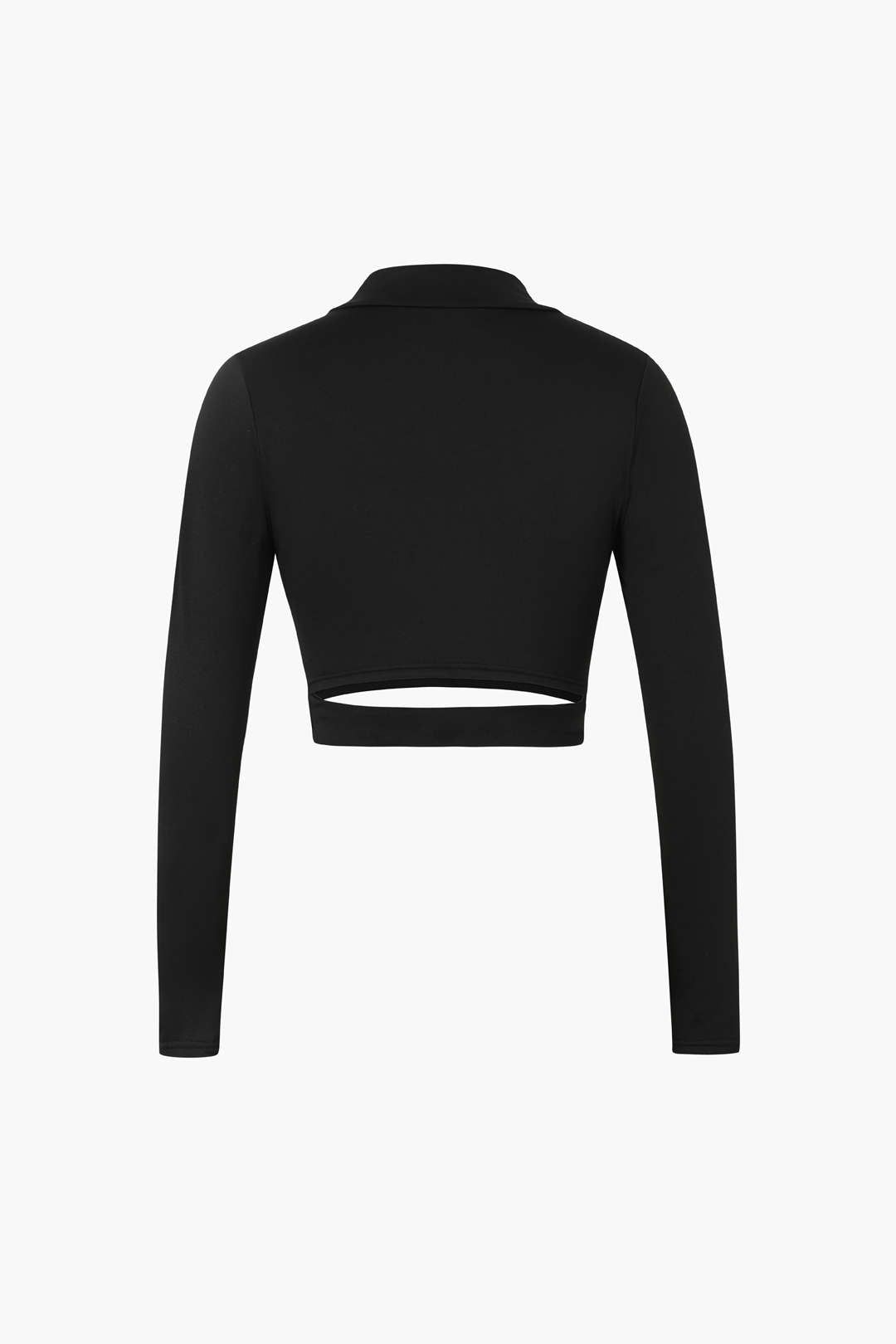 Long Sleeve Cut Out Cropped Top sold by Micas product image thumbnail 2