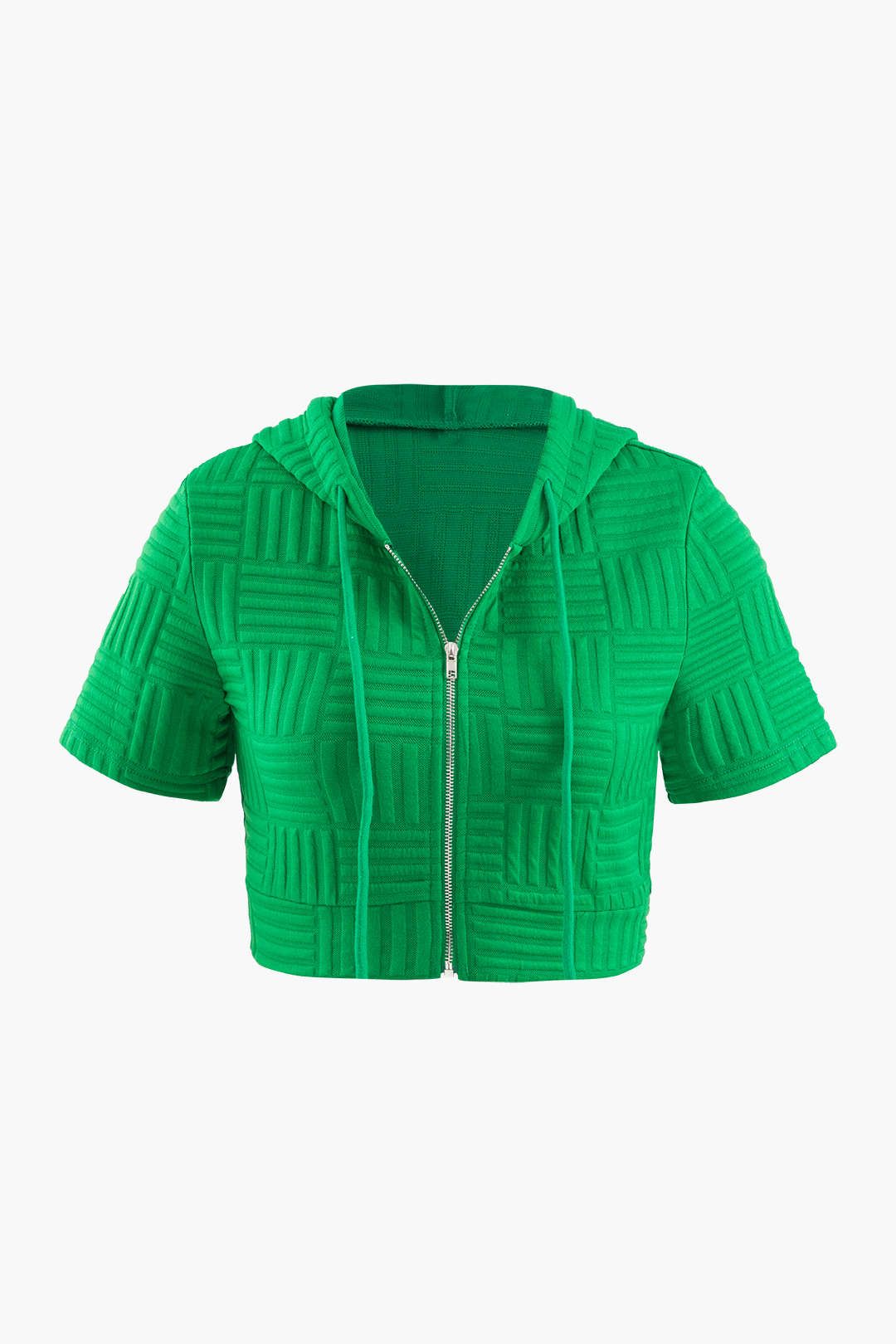 Textured Hooded T-Shirt And Drawstring Shorts Set sold by Micas product image thumbnail 2