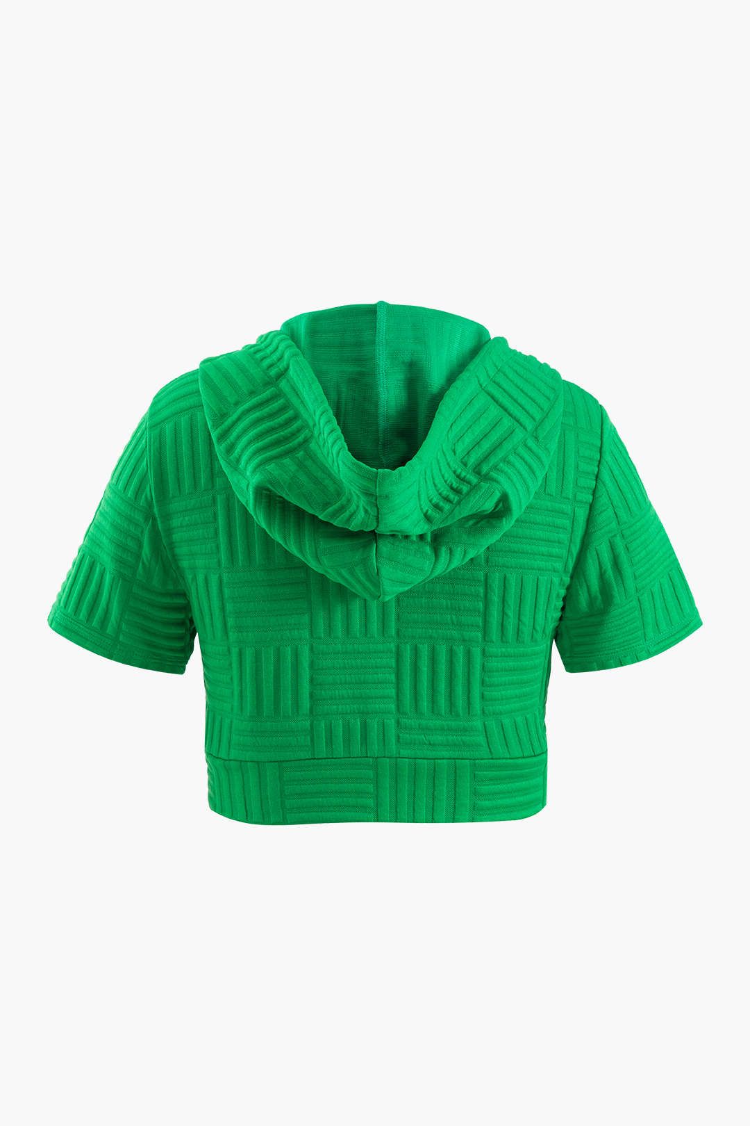 Textured Hooded T-Shirt And Drawstring Shorts Set sold by Micas product image thumbnail 4