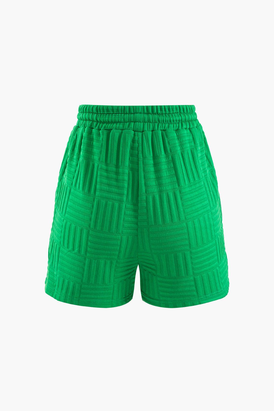 Textured Hooded T-Shirt And Drawstring Shorts Set sold by Micas product image thumbnail 5