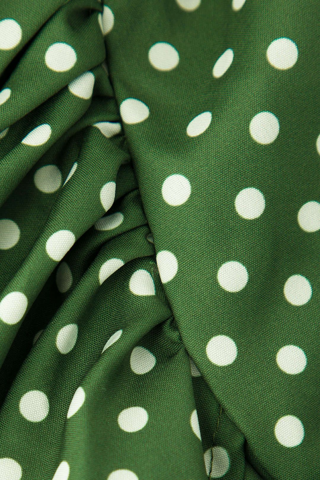 Polka Dot Asymmetric Wrap Midi Dress sold by Micas product image thumbnail 4