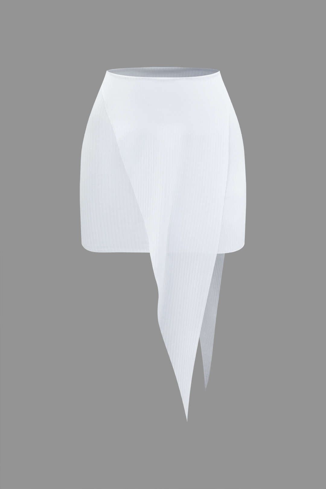 Solid Asymmetric Long Sleeve Knit Top And Mini Skirt Set sold by Micas product image thumbnail 5