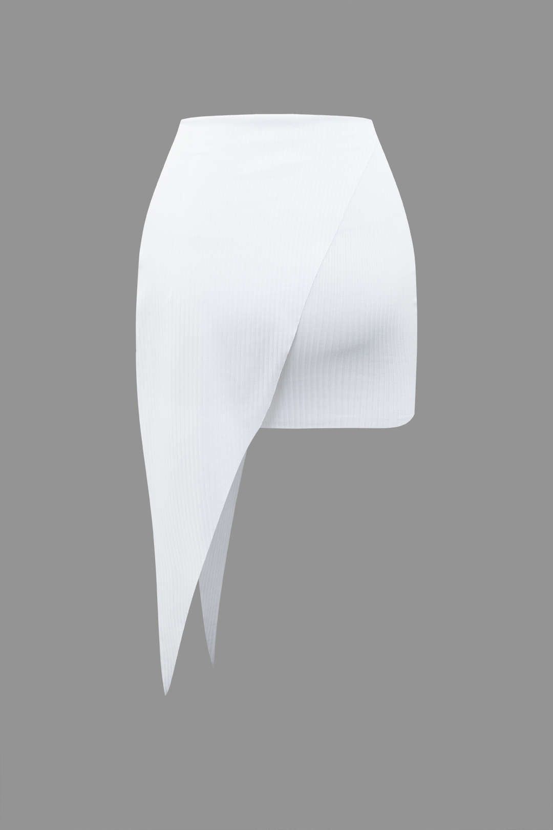 Solid Asymmetric Long Sleeve Knit Top And Mini Skirt Set sold by Micas product image thumbnail 7