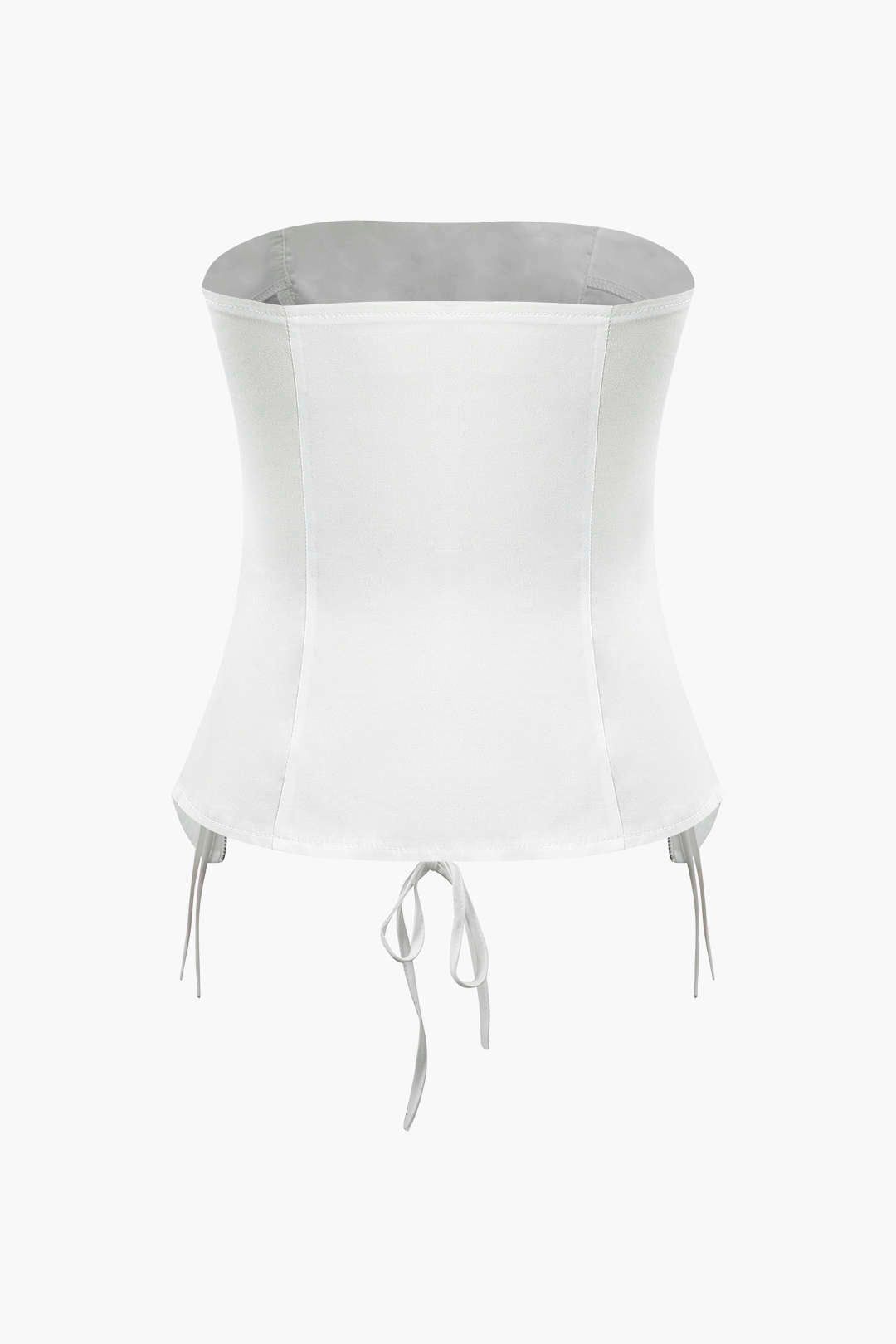 Lace-Up Double Zip Tube Top sold by Micas product image thumbnail 2