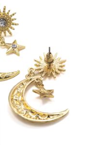 Sun & Star Decor Moon Drop Earrings sold by Micas
