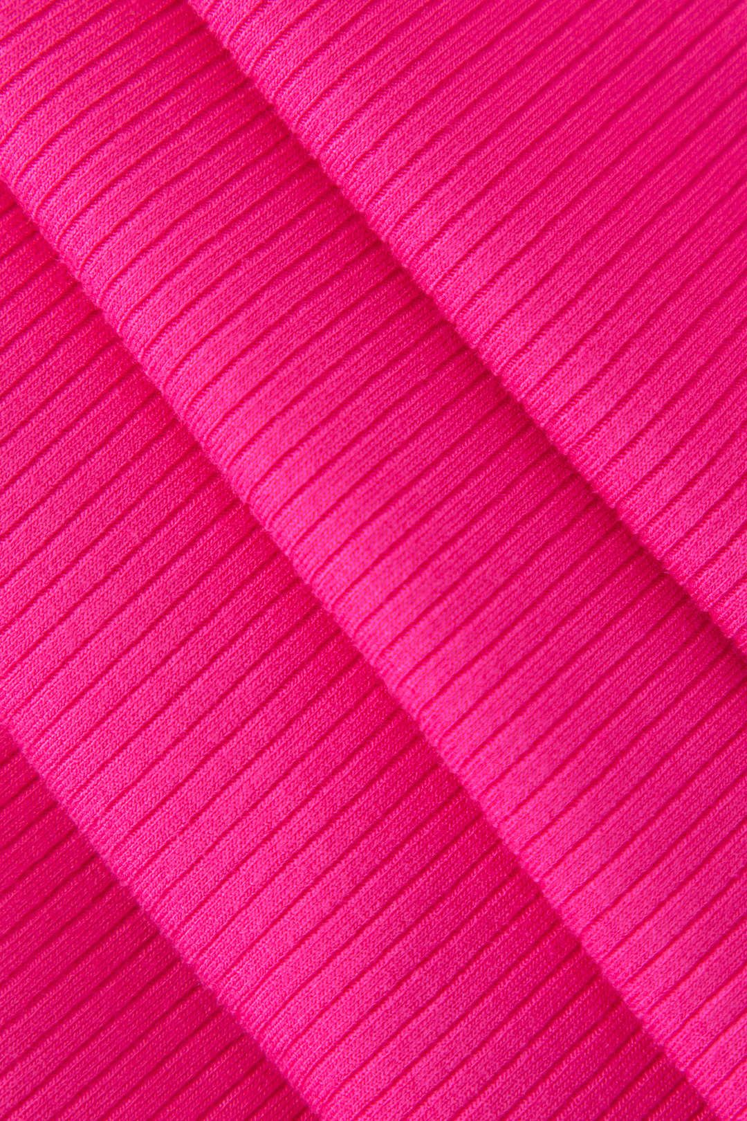 Rose Corsage Rib Knit Ruffle Hem Mini Dress sold by Micas product image thumbnail 4