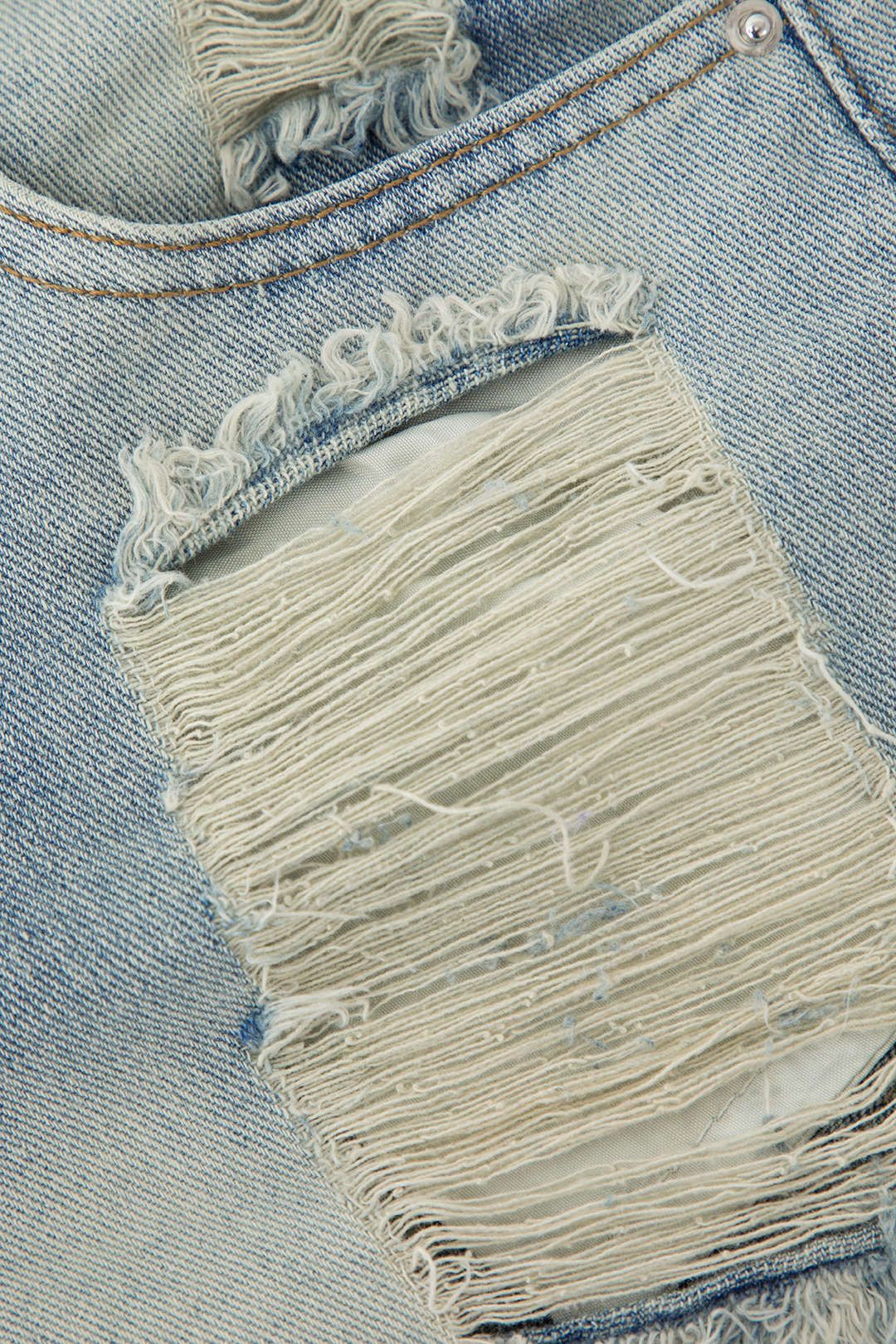 Frayed Distressed Denim Shorts sold by Micas product image thumbnail 3