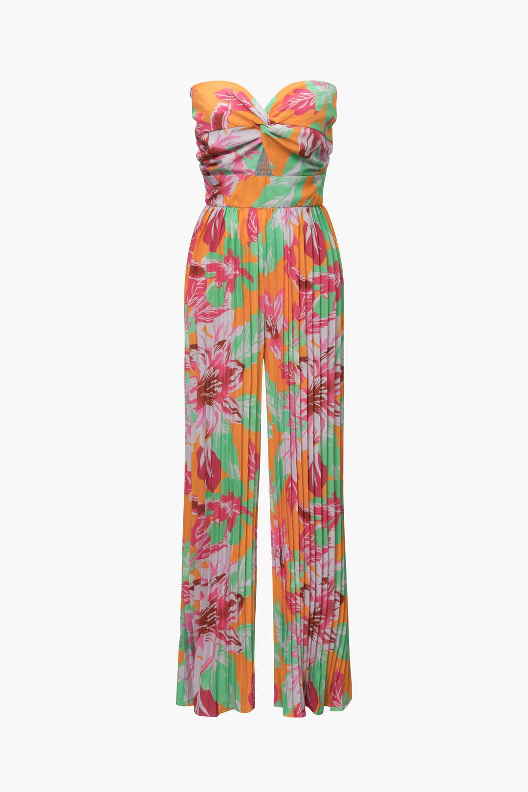 Floral Print Twist Front Pleated Jumpsuit sold by Micas