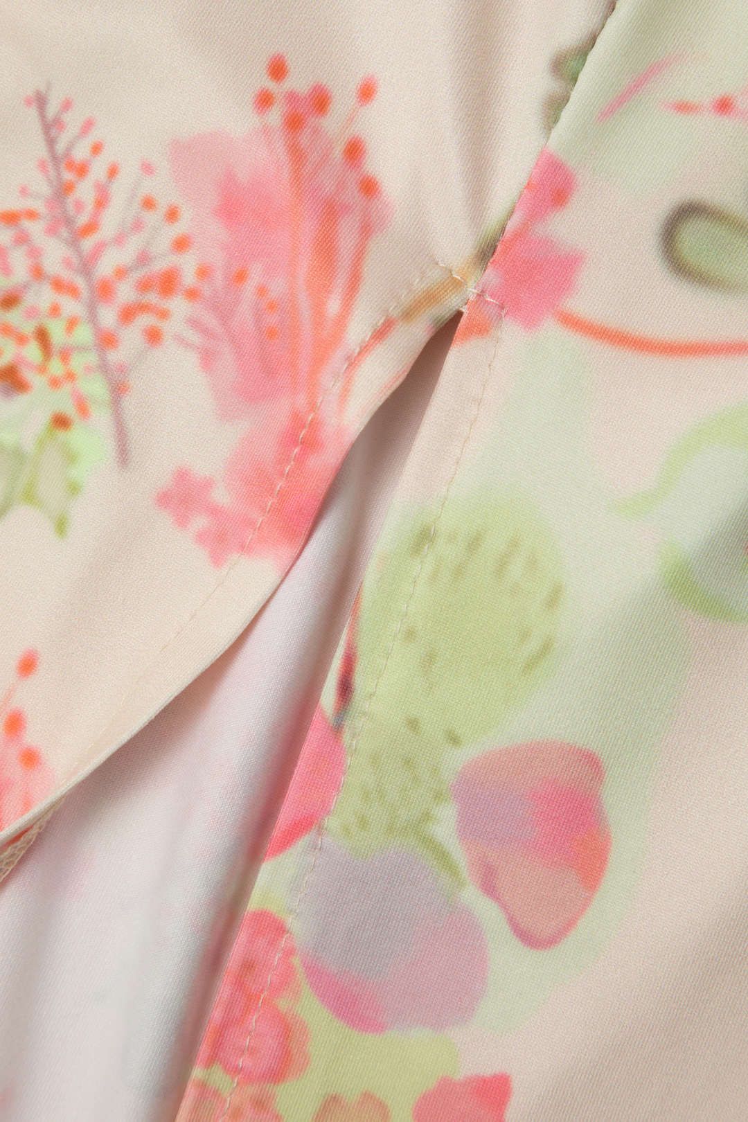 Floral Print V-neck Back Slit Midi Dress sold by Micas product image thumbnail 4