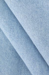 Denim Curved Hem Crop Shirt sold by Micas