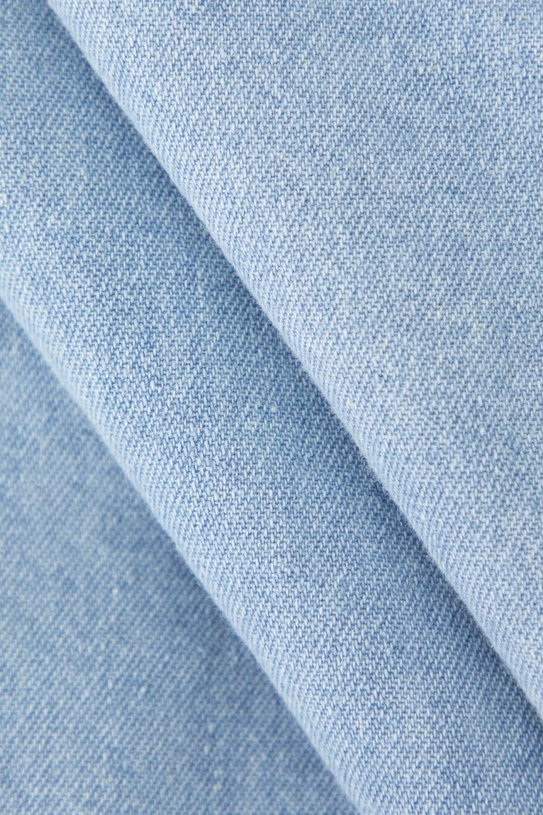 Denim Curved Hem Crop Shirt sold by Micas product image thumbnail 5