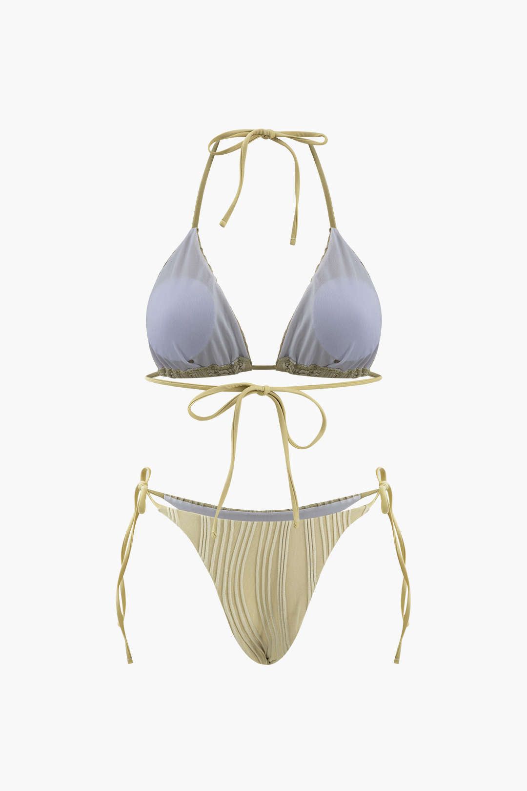 Textured Halter Tie Bikini Swimsuit sold by Micas product image thumbnail 2