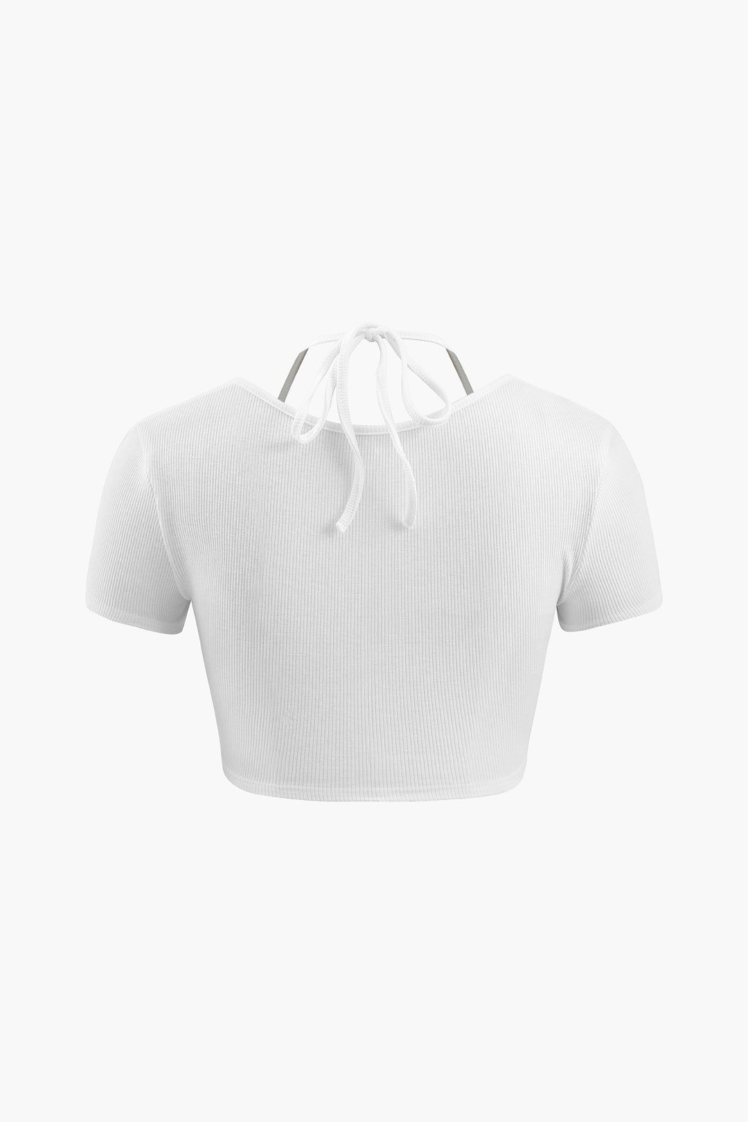 Twist Front Halter Crop T-Shirt sold by Micas product image thumbnail 2