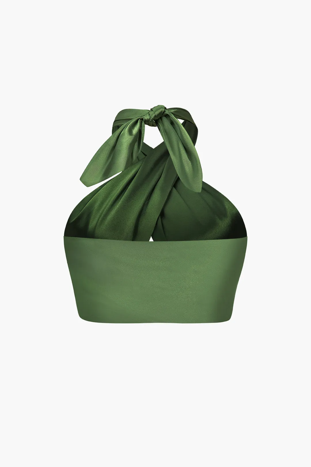 Solid krydset rygløs top og brede ben bukser sæt sold by Micas product image thumbnail 4