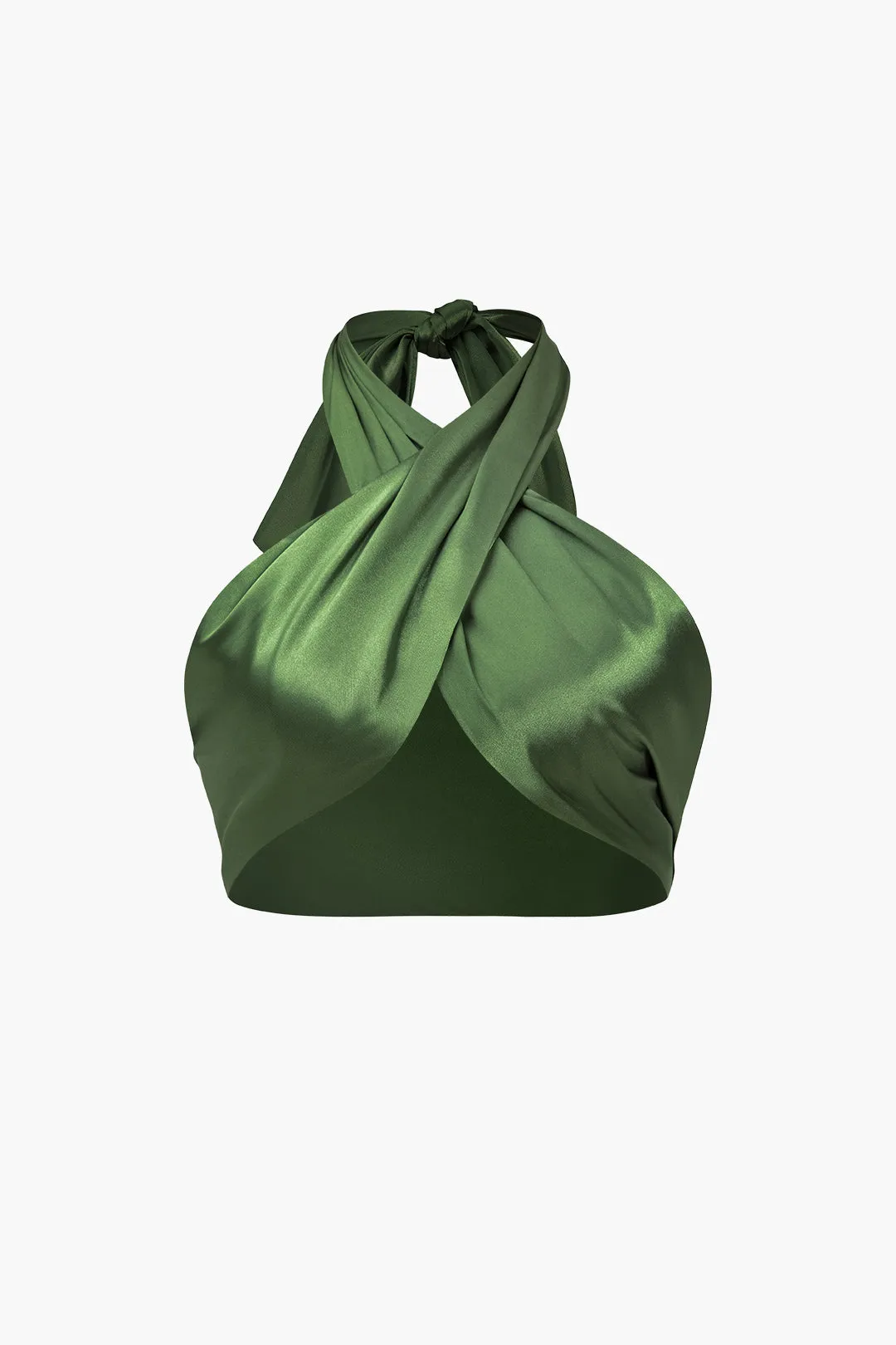 Solid krydset rygløs top og brede ben bukser sæt sold by Micas product image thumbnail 2