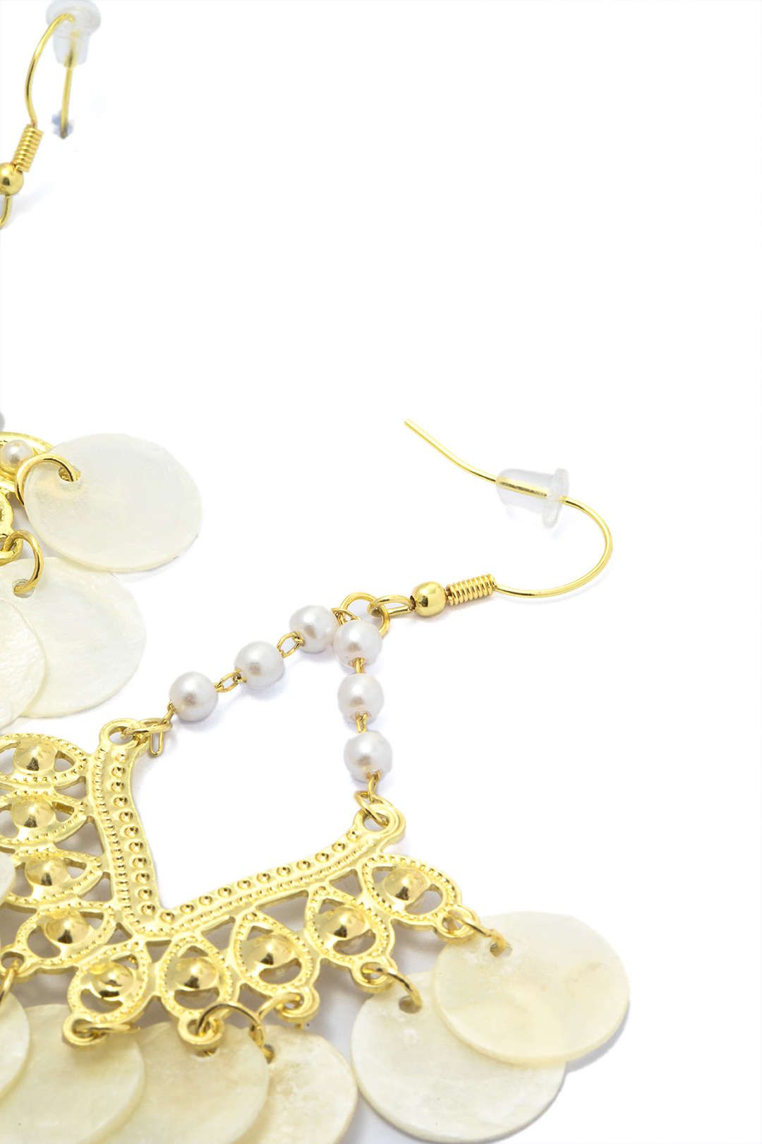 Pearl & Sequin Drop Earrings sold by Micas product image thumbnail 4