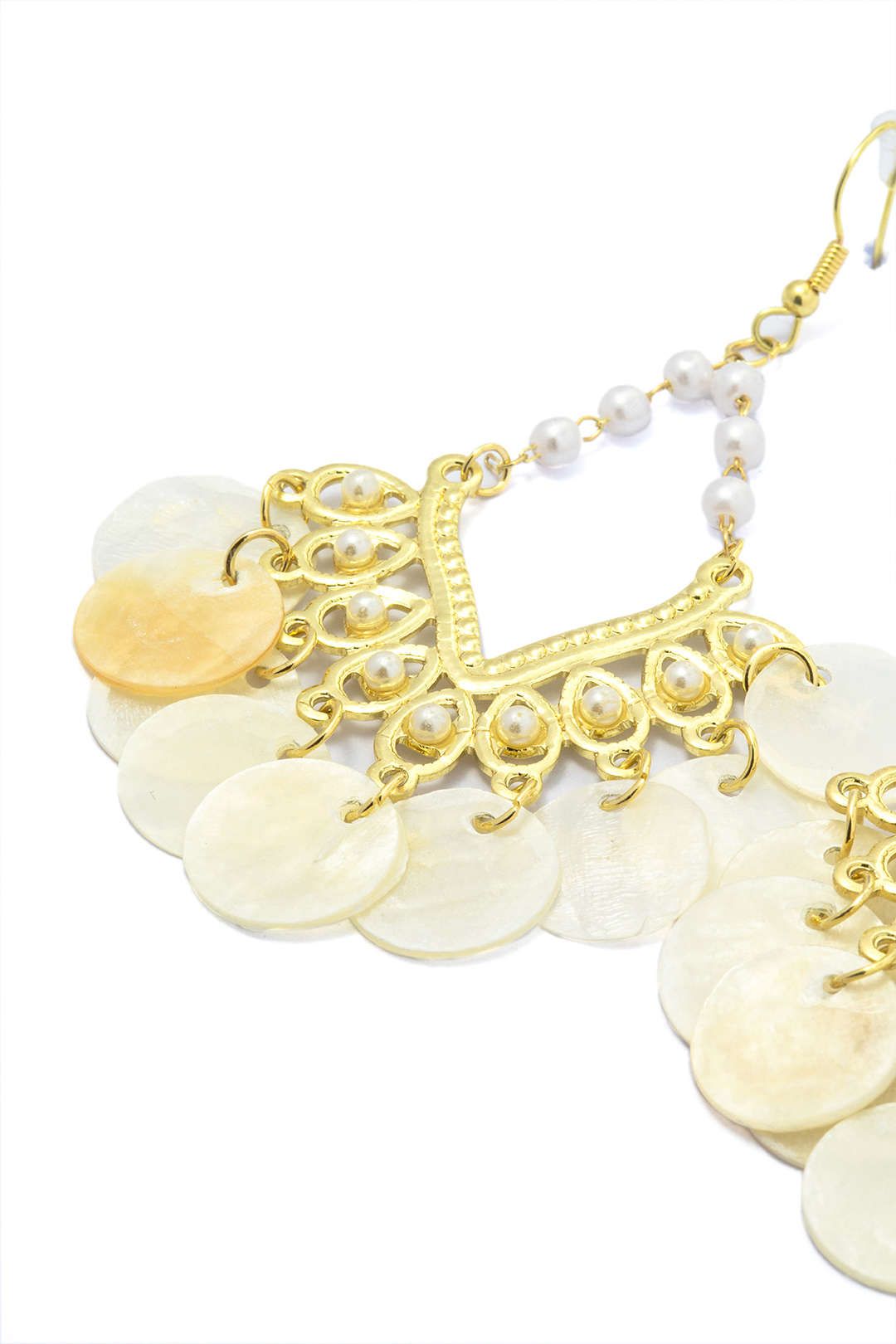 Pearl & Sequin Drop Earrings sold by Micas product image thumbnail 2