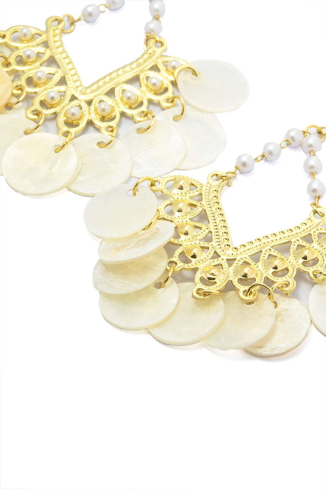 Pearl & Sequin Drop Earrings sold by Micas product image thumbnail 3