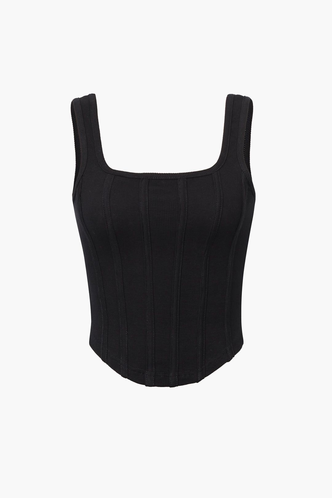 Square Neck Seam Detail Corset Top sold by Micas