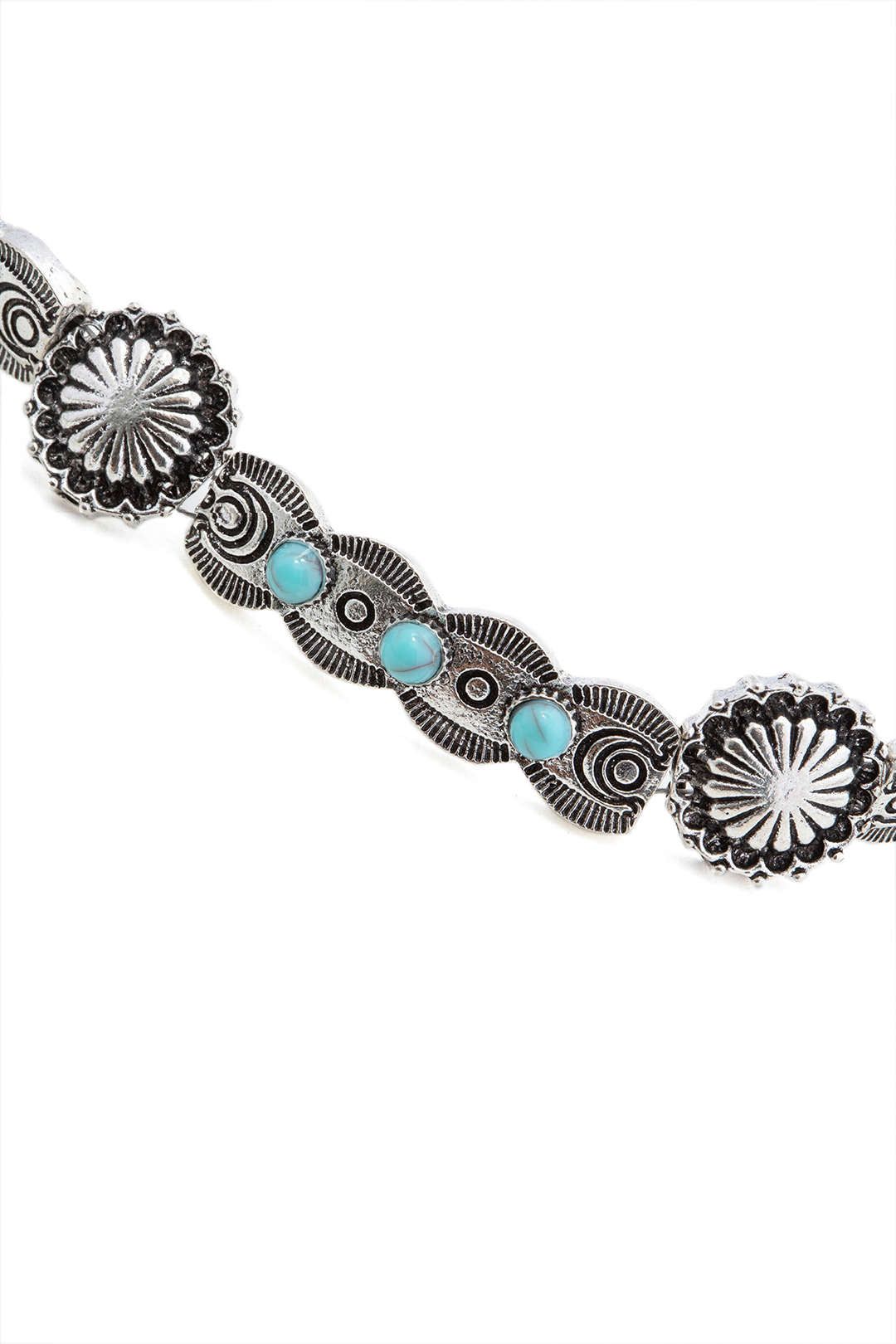 Turquoise Decor Choker Necklace sold by Micas product image thumbnail 4