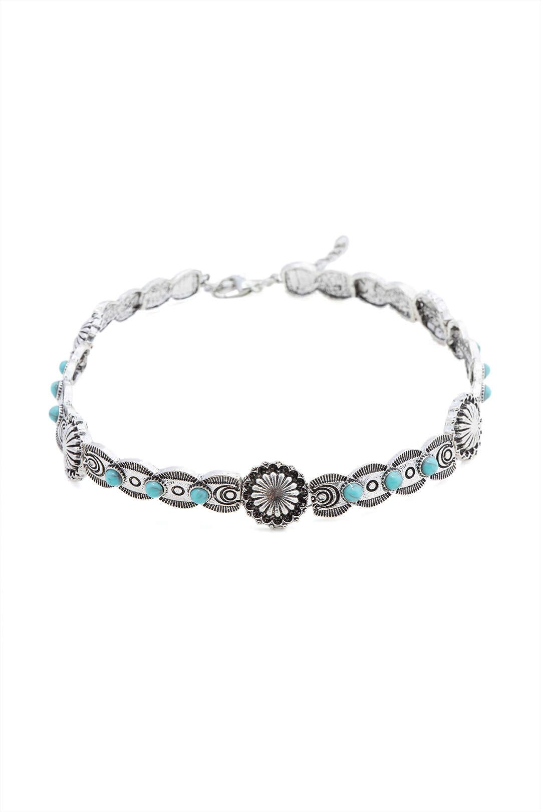 Turquoise Decor Choker Necklace sold by Micas