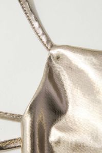 Metallic Halter Backless Maxi Dress sold by Micas