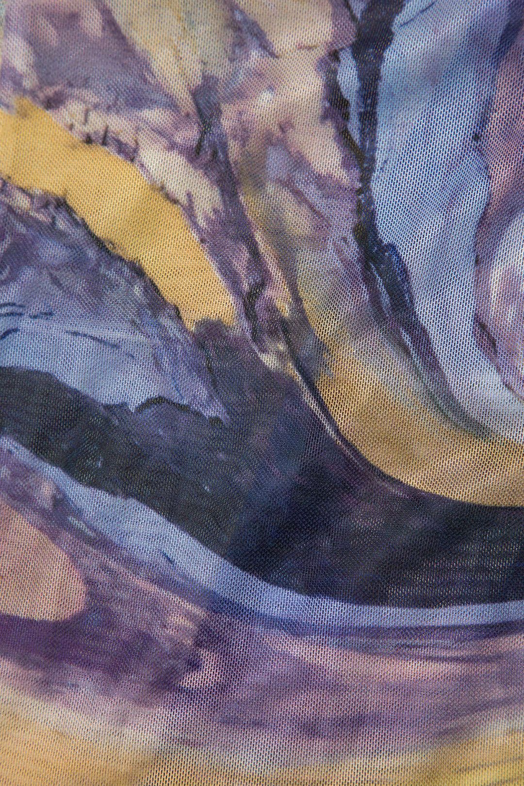 Abstract Print Mesh Midi Dress sold by Micas product image thumbnail 4