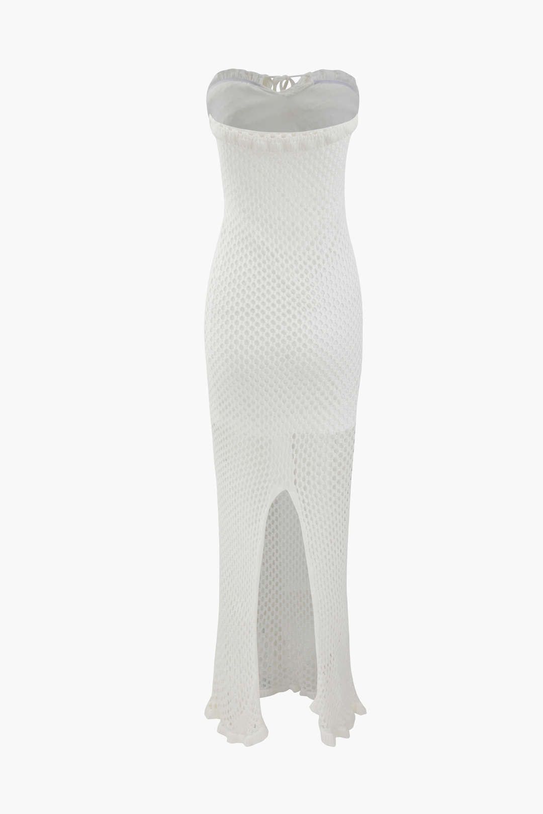 Crochet Knit Slit Strapless Dress sold by Micas product image thumbnail 2