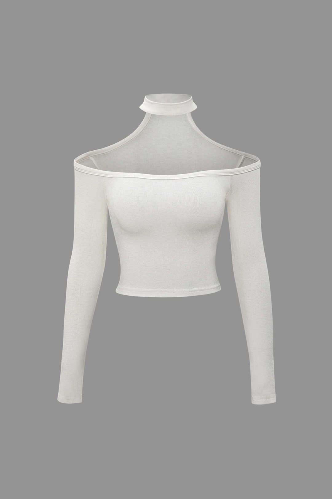 Off Shoulder Long Sleeve Top With Choker sold by Micas