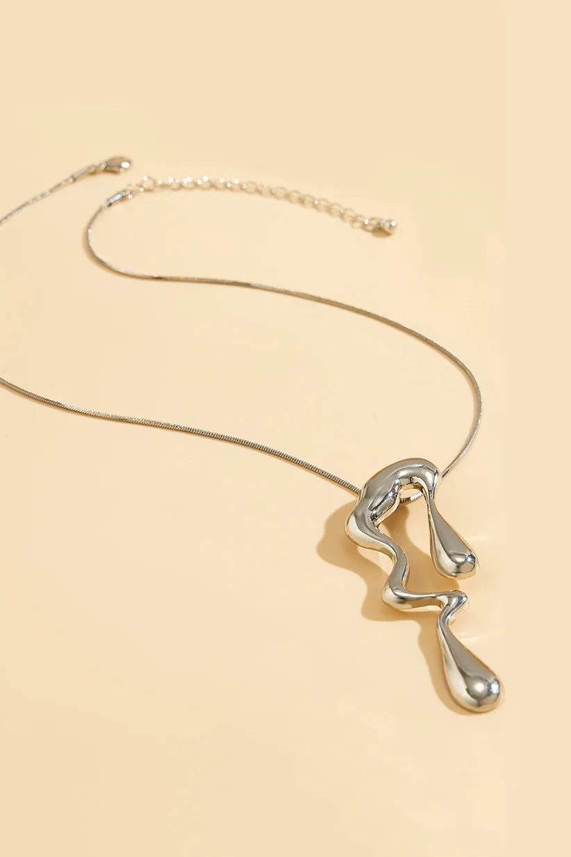 Metal Uregelmæssig Teardrop Liquid Design halskæde sold by Micas product image thumbnail 4