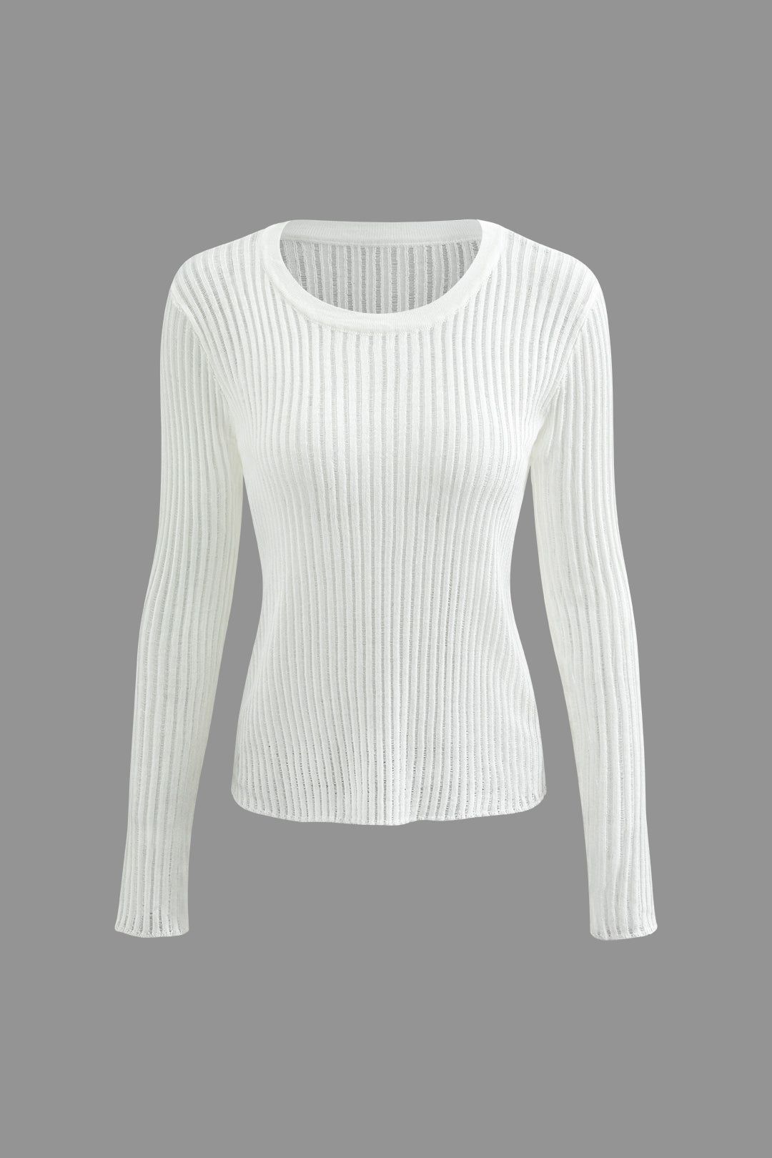 Sheer Knit Long Sleeve Top sold by Micas product image thumbnail 2