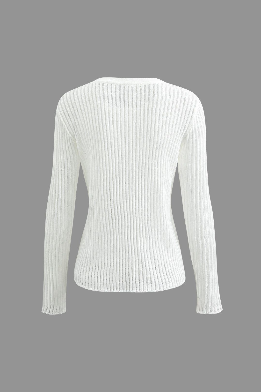 Sheer Knit Long Sleeve Top sold by Micas product image thumbnail 3