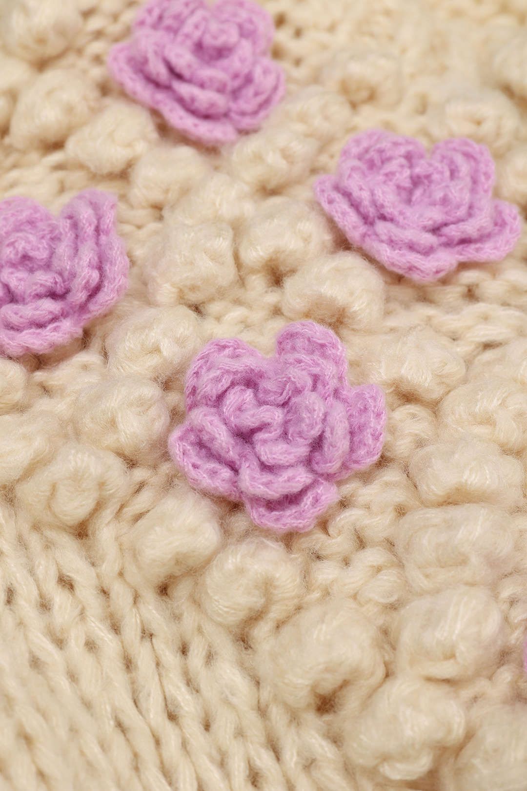 Flower Pom-pom Knit Cardigan sold by Micas product image thumbnail 5