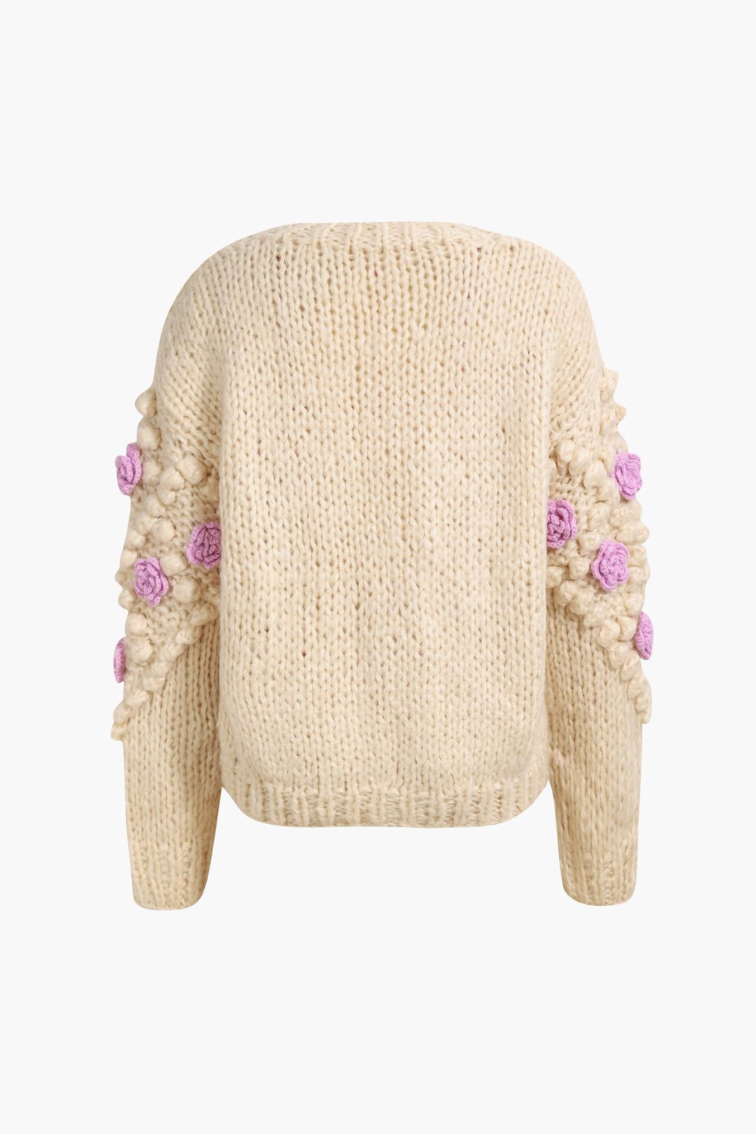Flower Pom-pom Knit Cardigan sold by Micas product image thumbnail 3