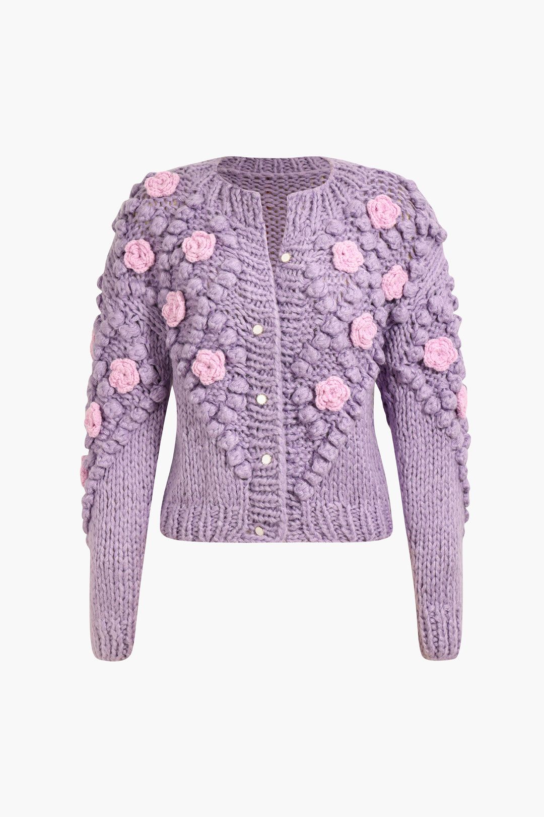 Flower Pom-pom Knit Cardigan sold by Micas product image thumbnail 2