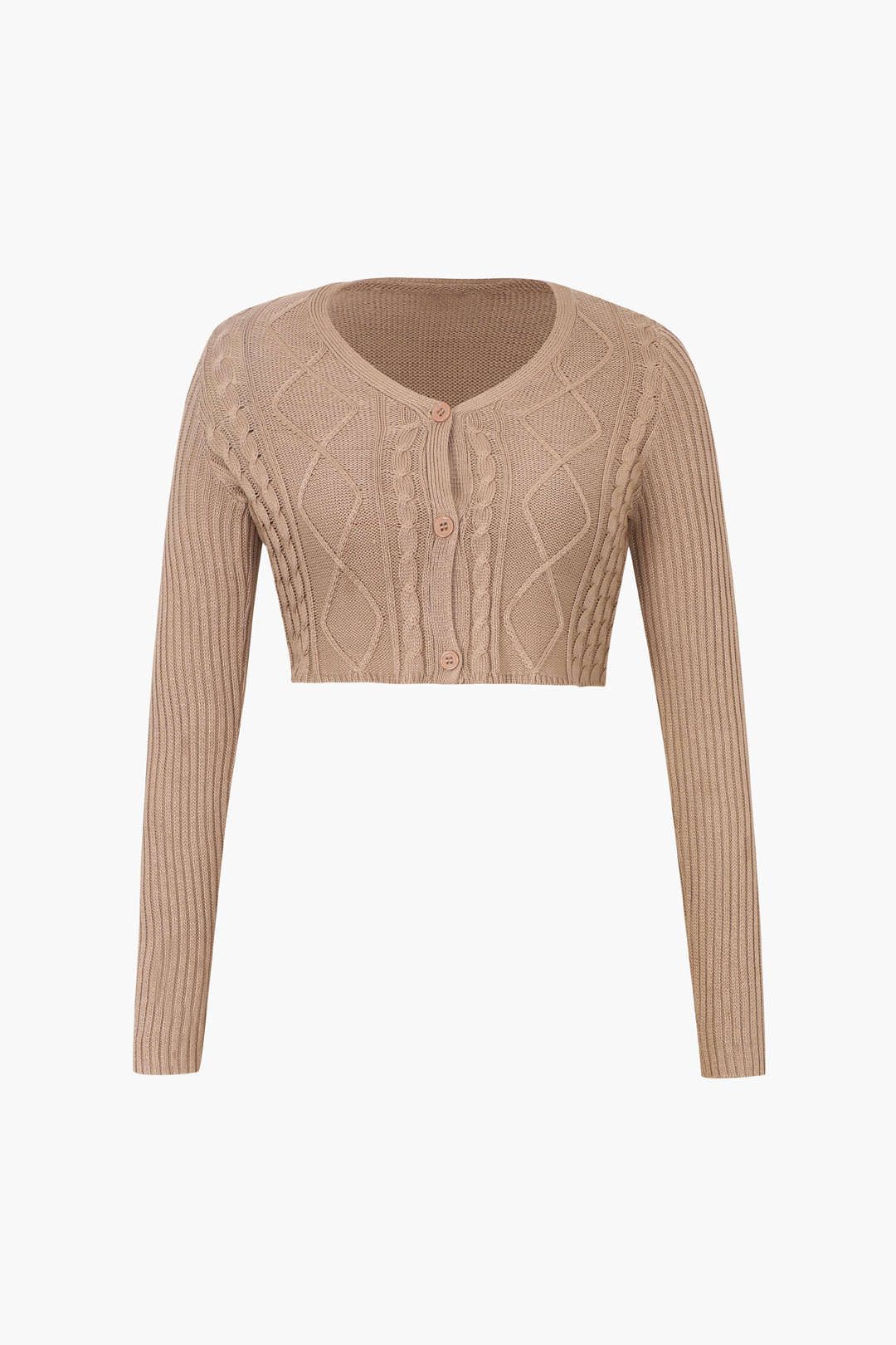 Cable Knit Cropped Long Sleeve Top sold by Micas