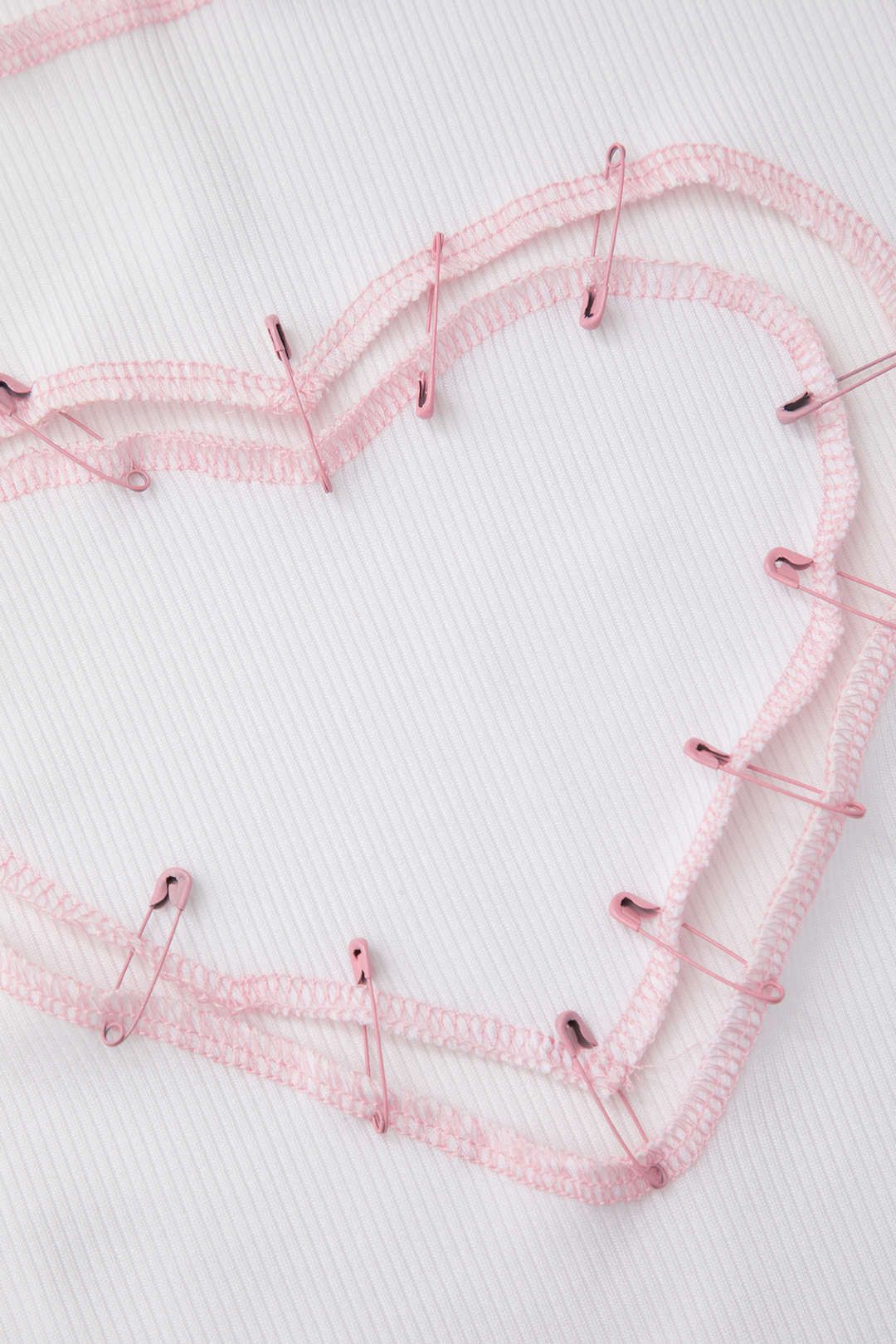 Heart-shaped Cut Out Crop Tank Top sold by Micas product image thumbnail 4