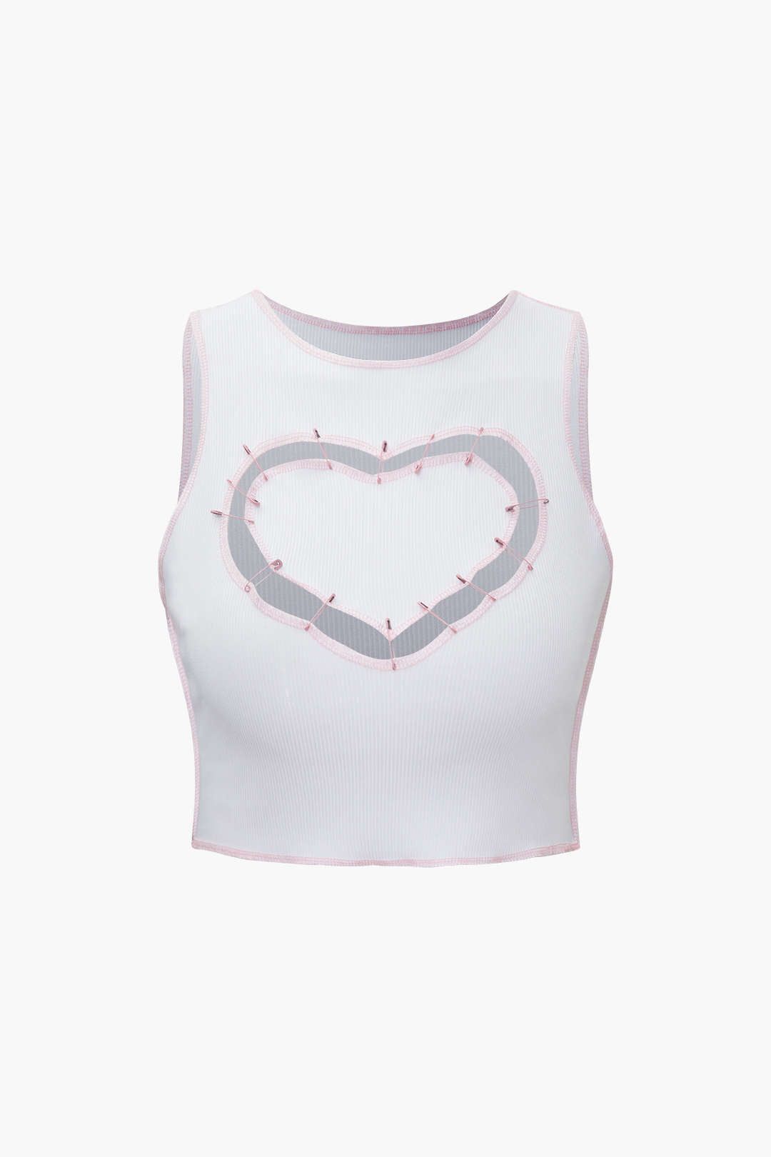 Heart-shaped Cut Out Crop Tank Top sold by Micas