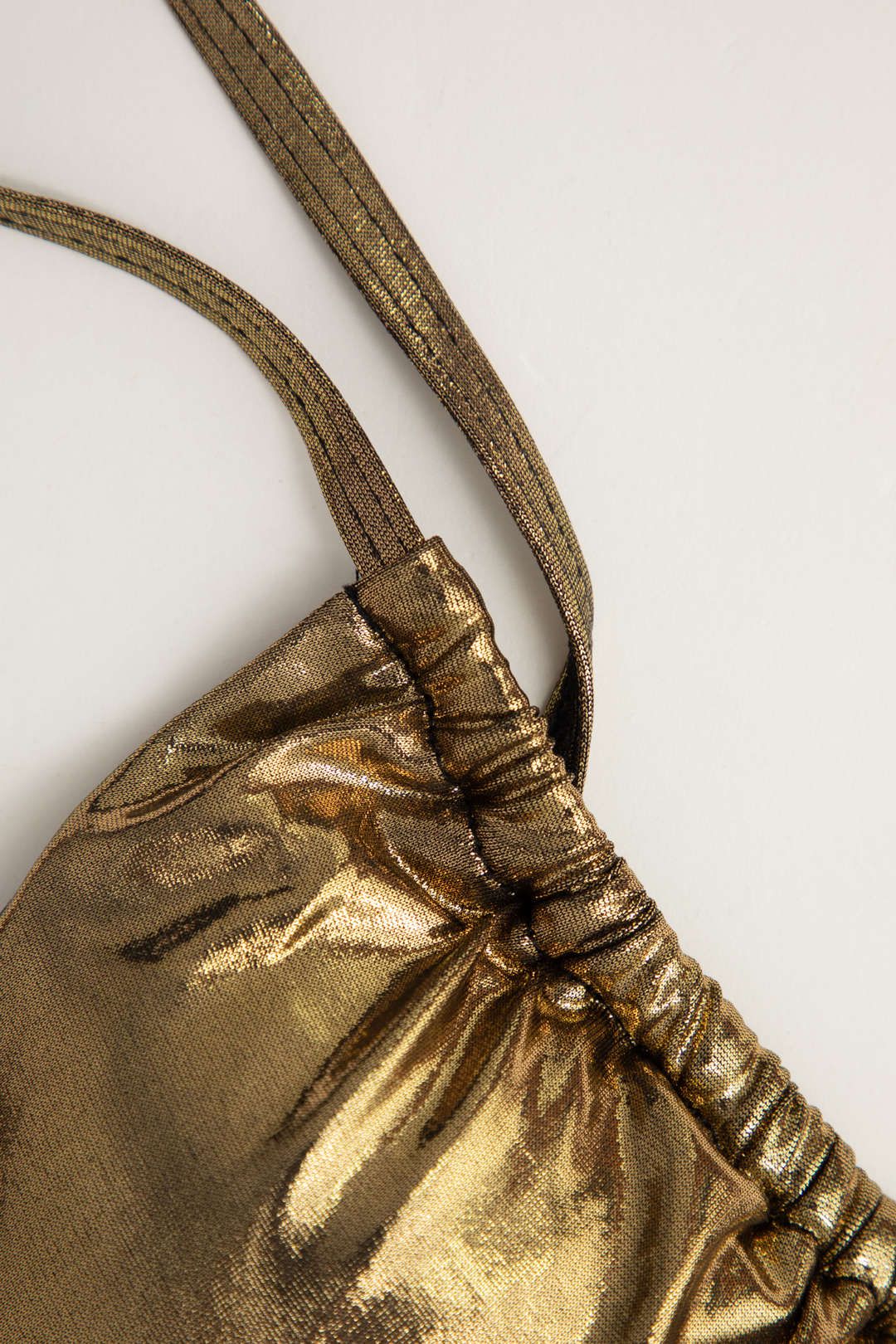 Metallic Tie Bikini And Drawstring Cover-up Skirt Set sold by Micas product image thumbnail 7