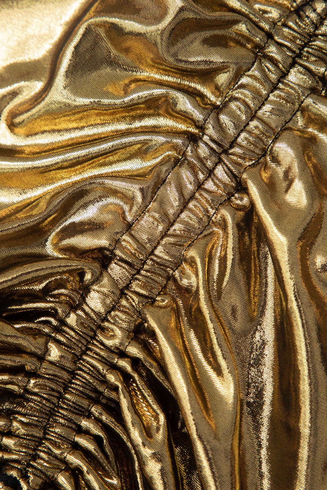 Metallic Tie Bikini And Drawstring Cover-up Skirt Set sold by Micas product image thumbnail 5