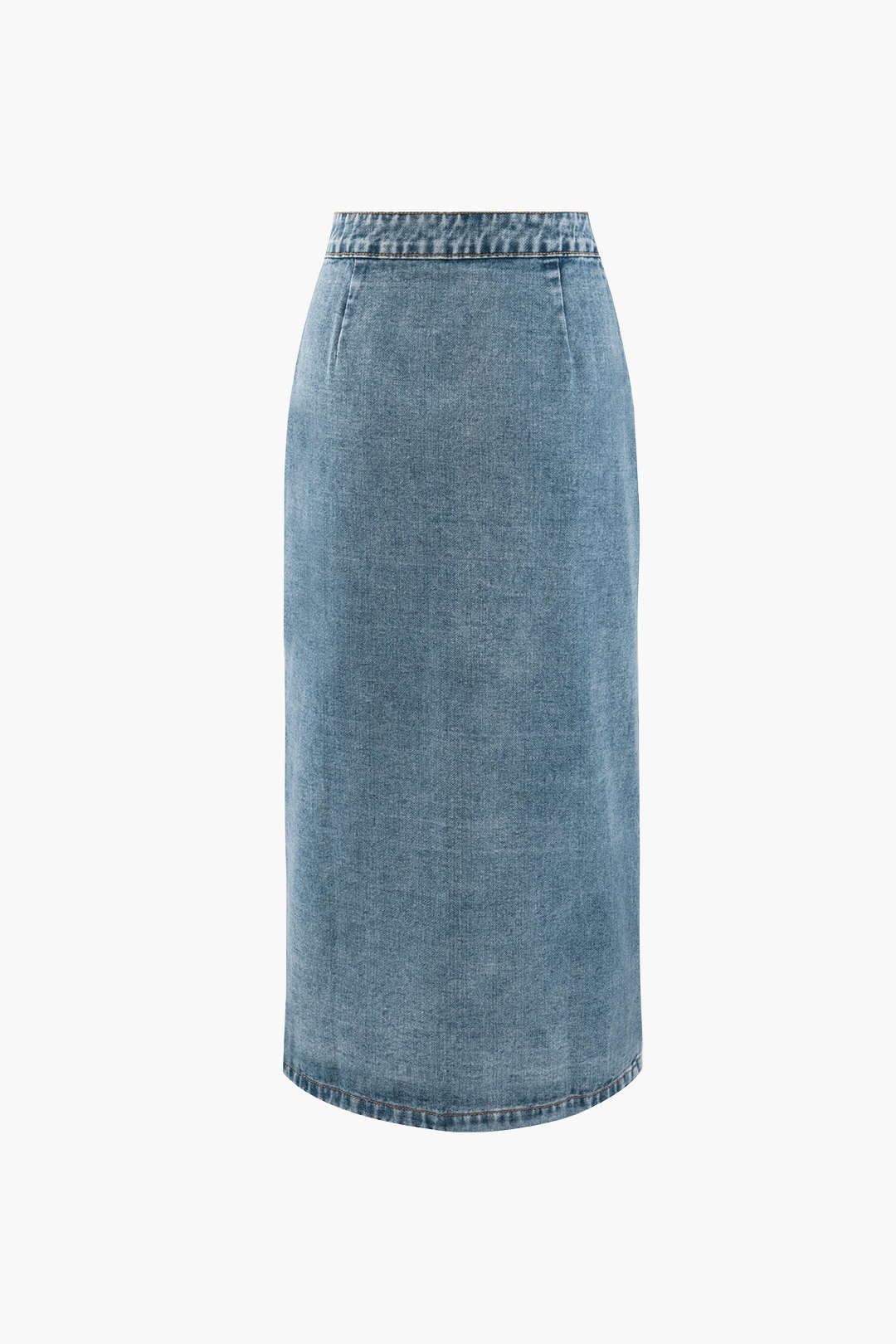 Button Front Denim Midi Skirt sold by Micas product image thumbnail 2