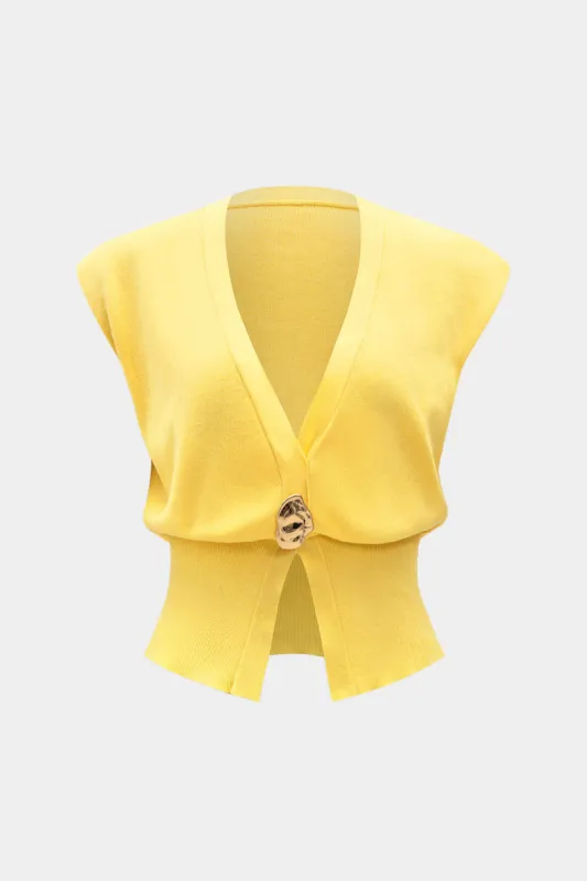 Knit Button Tank Top sold by Micas