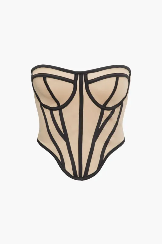 Contrast Stitch Tube Top sold by Micas
