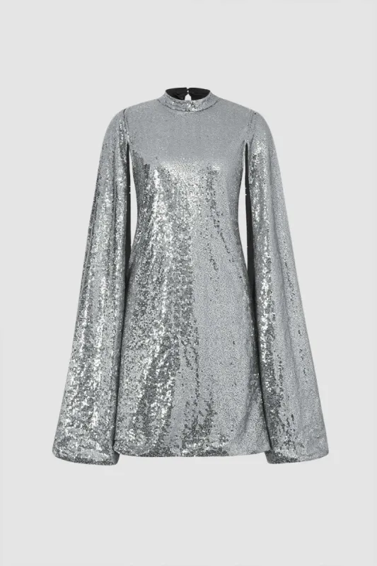 Cape Sleeve Sequin Mini Dress sold by Micas