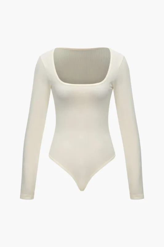 Square Neck Long Sleeve Bodysuit sold by Micas
