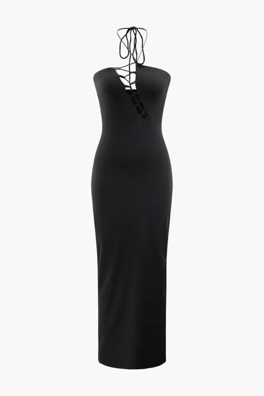 Cut Out Halter Maxi Dress sold by Micas